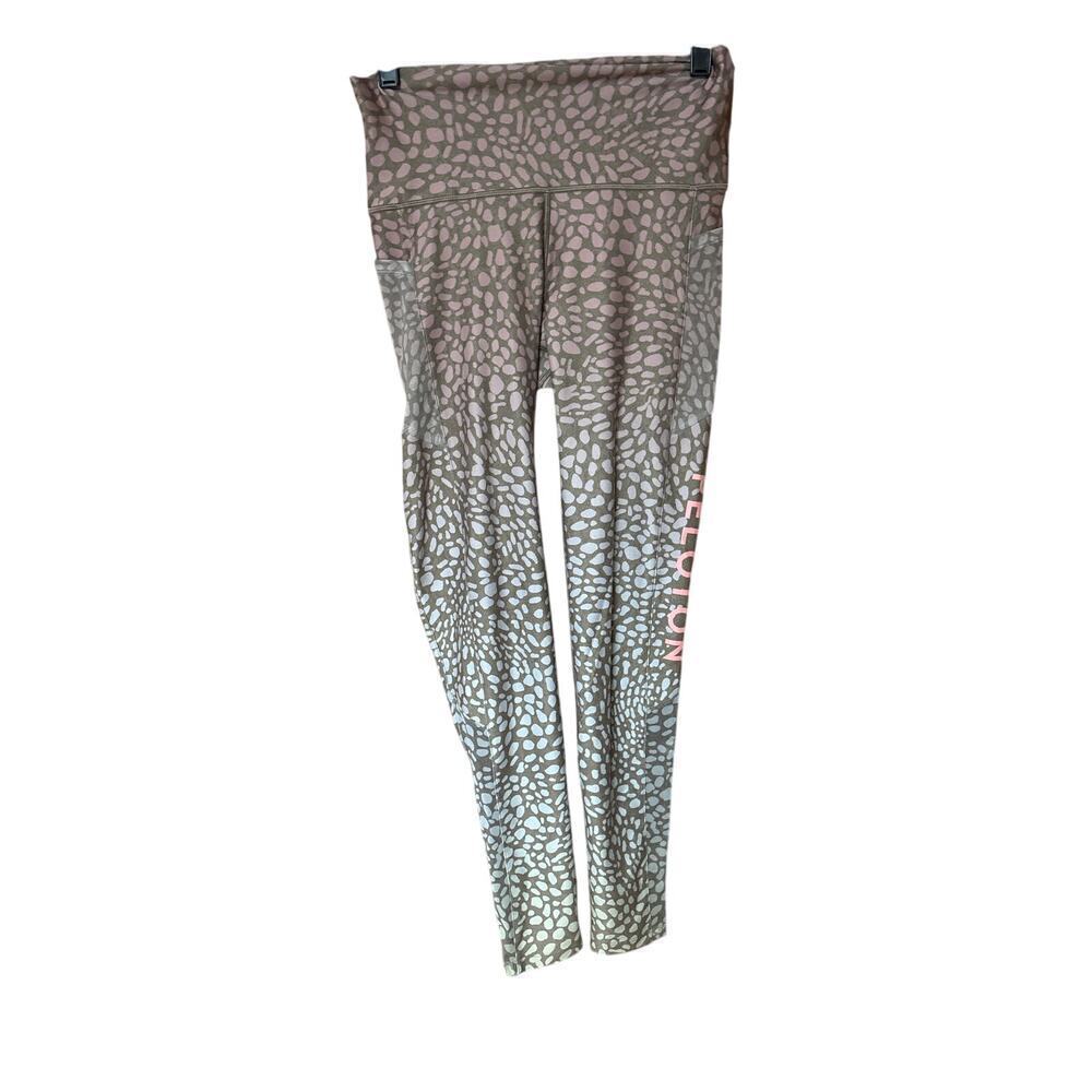 Peloton With Animal Print Ombre 2 Pocket Full Length Athletic Leggings Size M